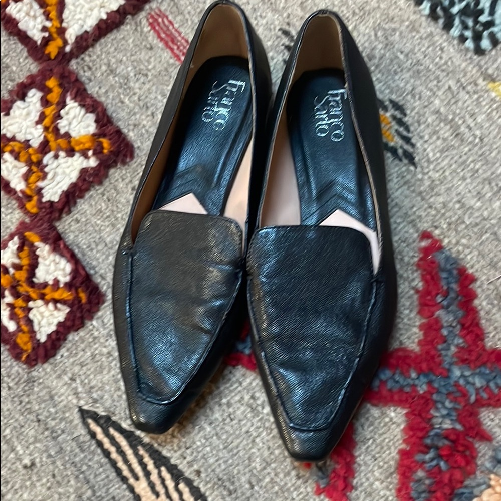 Franco Sarto Black Leather Loafers